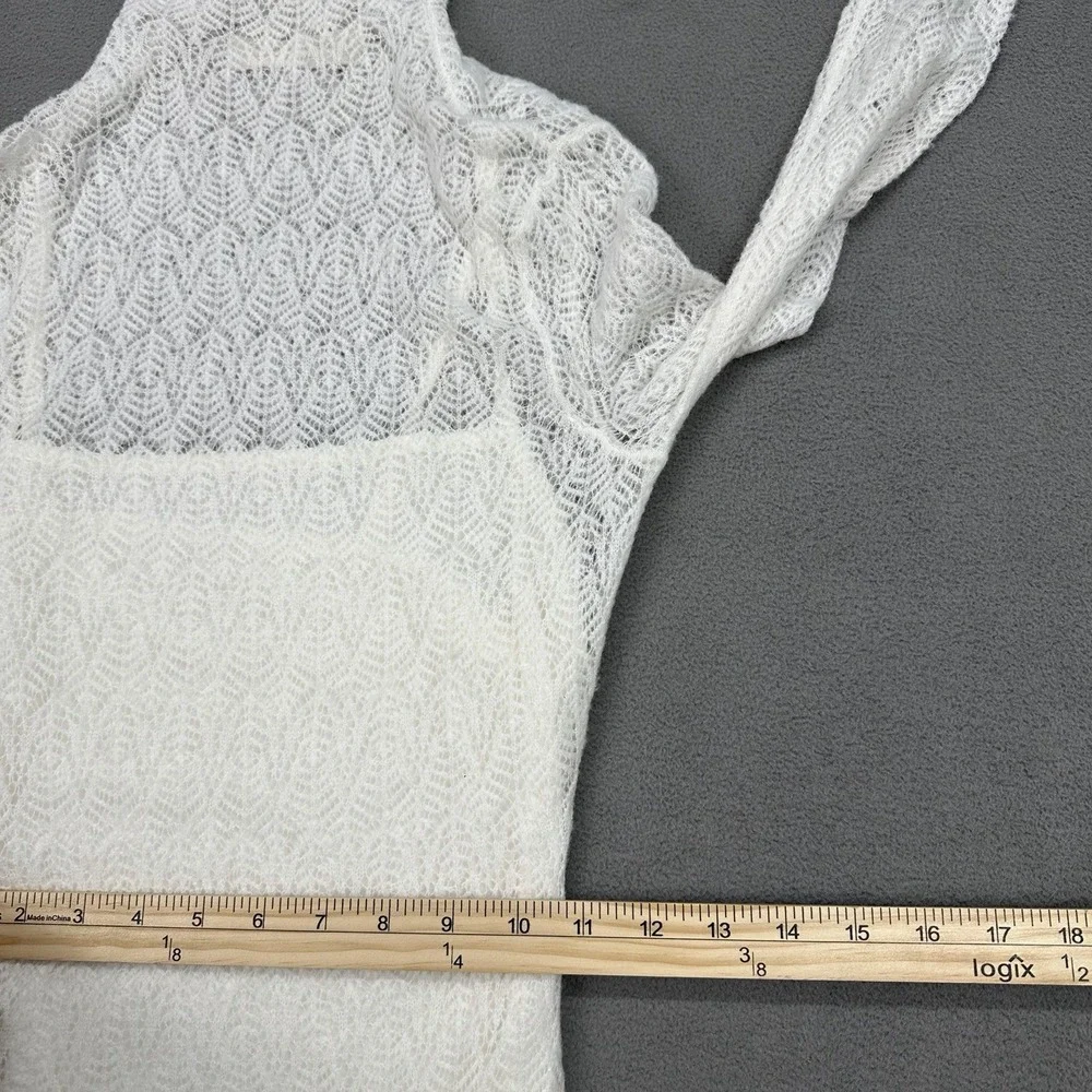 Abercrombie & Fitch Dress Womens XS Ivory Merino Wool Knit Mock Neck Maxi Bridal